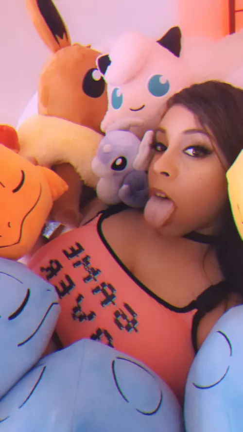 ahegao faces with stuffies