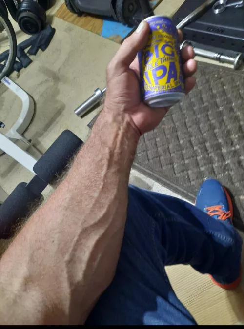 Always a beer in hand