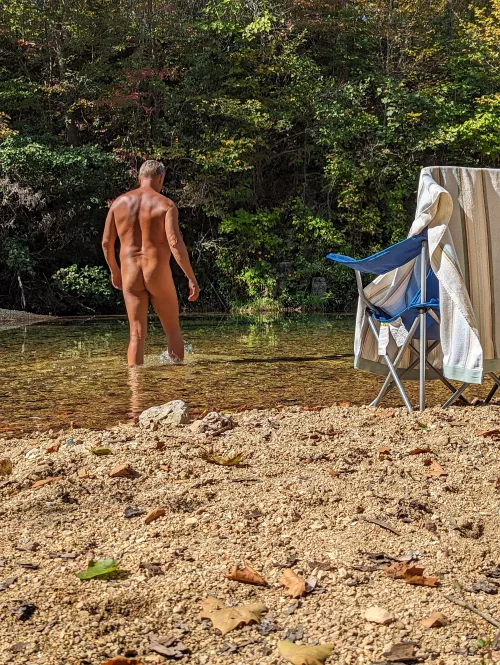 Getting nekkid at the creek :)