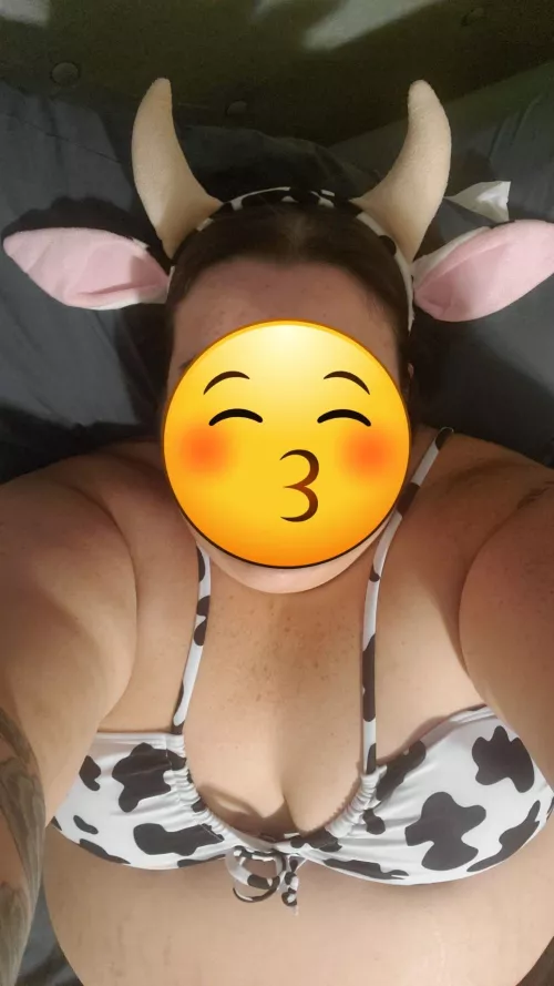 My GF being a good little cow