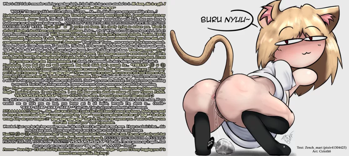 Please, don't do the Neco Ass [Anal] [Sassy] [Tsundere] [Annoyed] [Catgirl] [Buttplug] | Art: @ColorIt6