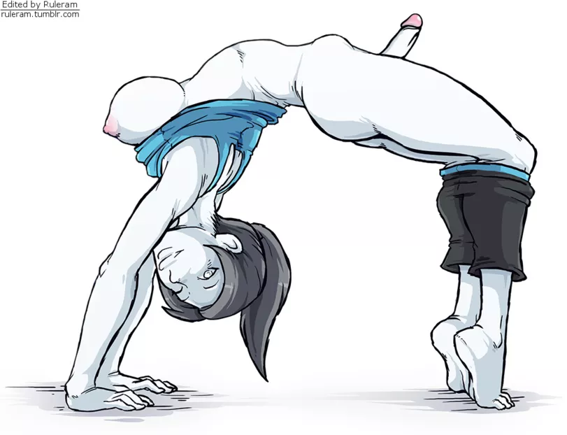 Wii Fit Trainer loves showing off her flexibility