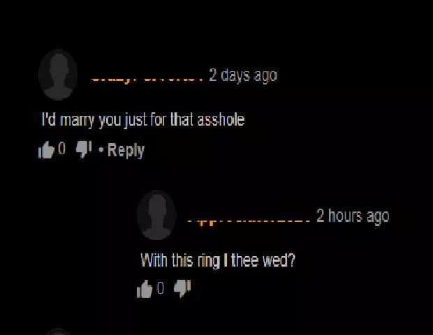 You may kiss the bride.... the bride's asshole?