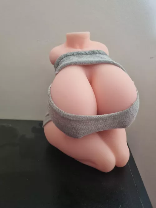 Doll I bought on Amazon made the clothes with some socks and sleeve from a hoodie