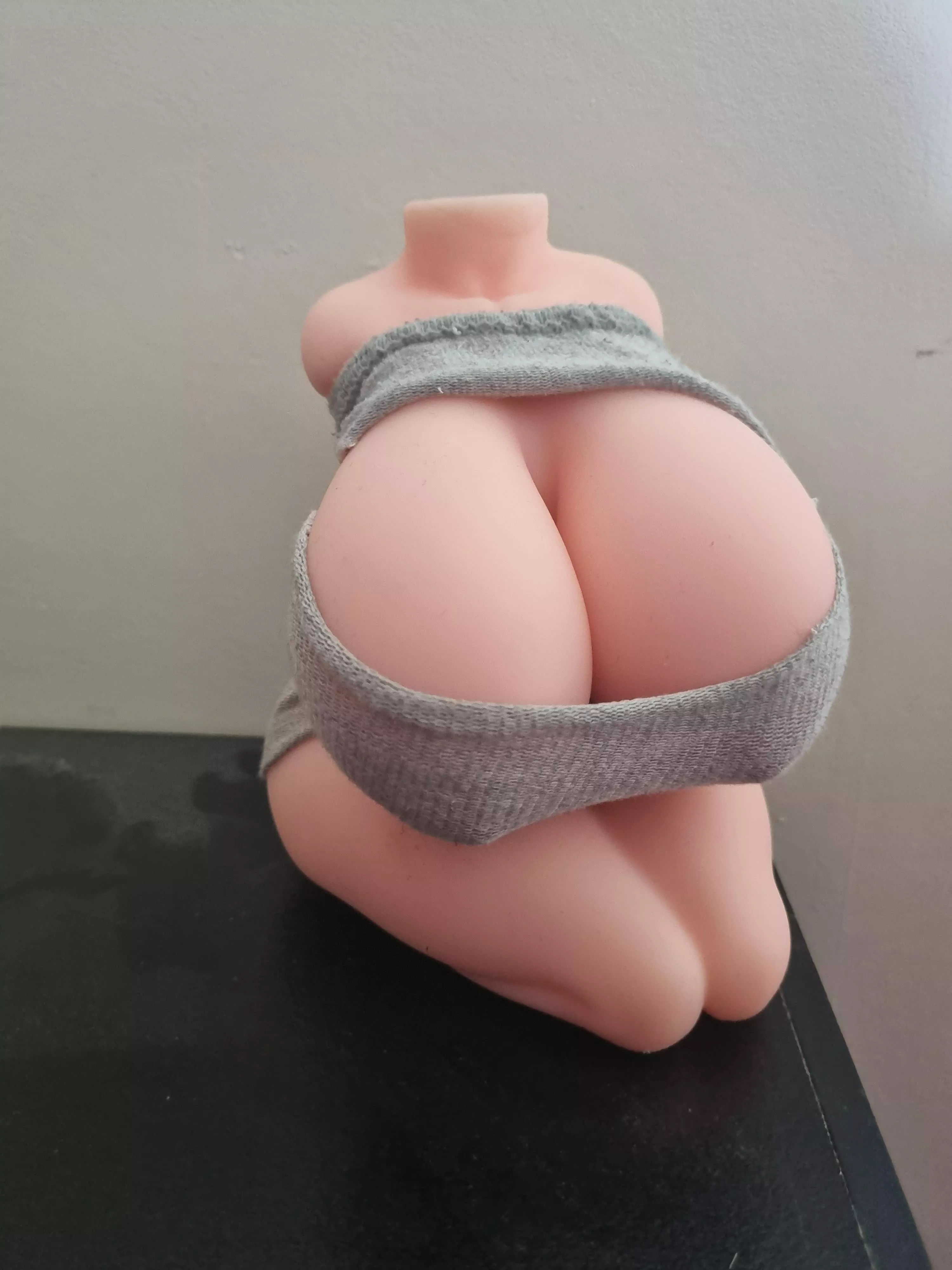 Doll I bought on Amazon made the clothes with some socks and sleeve from a hoodie