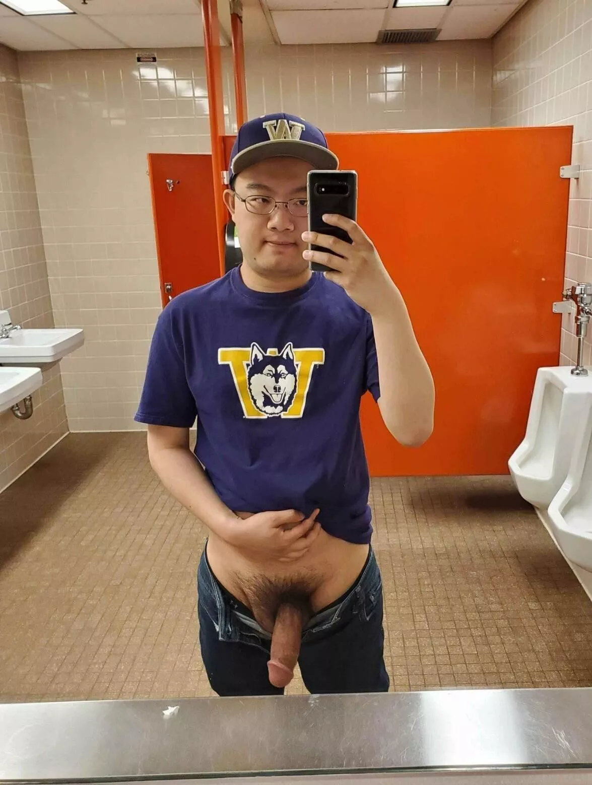 Hanging out in front of the mirror