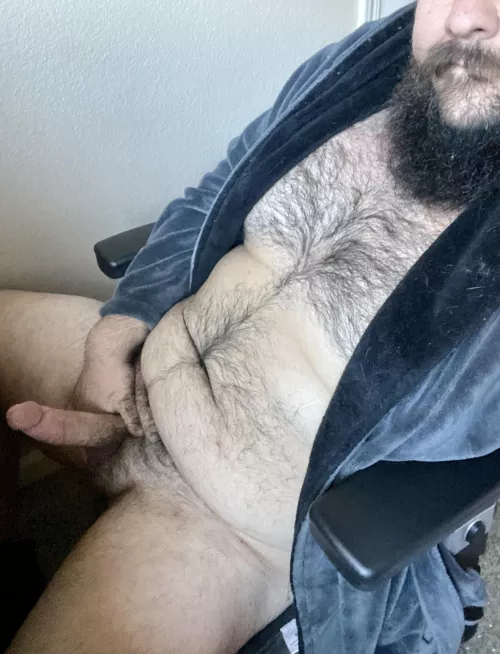 I need you to cum ride me while I work