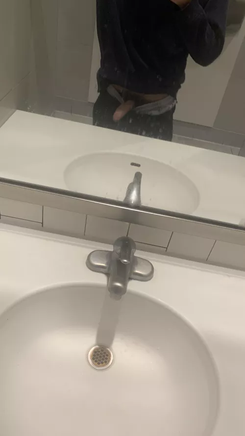 Love working late night at work I get so horny in the restroom