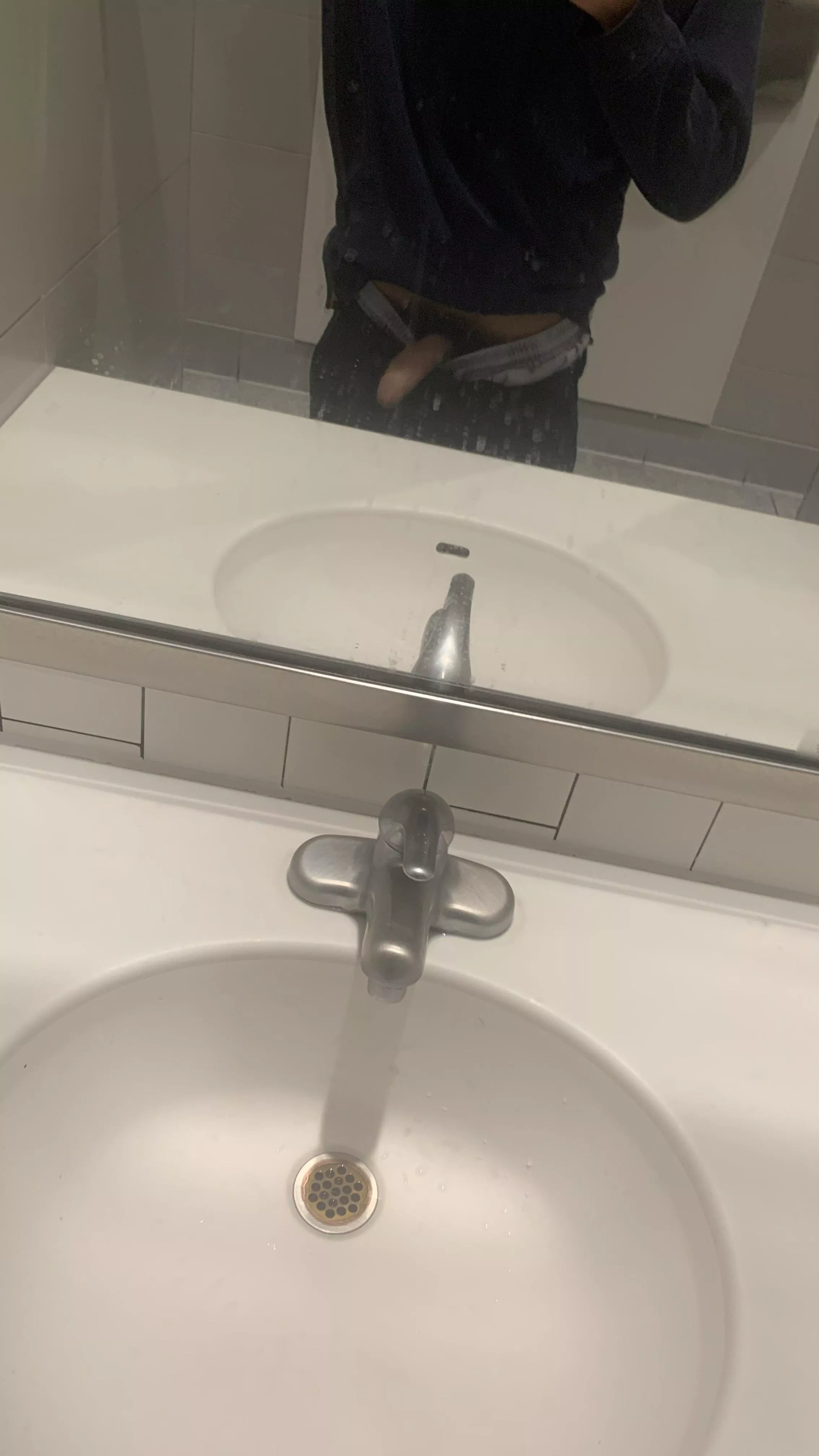 Love working late night at work I get so horny in the restroom