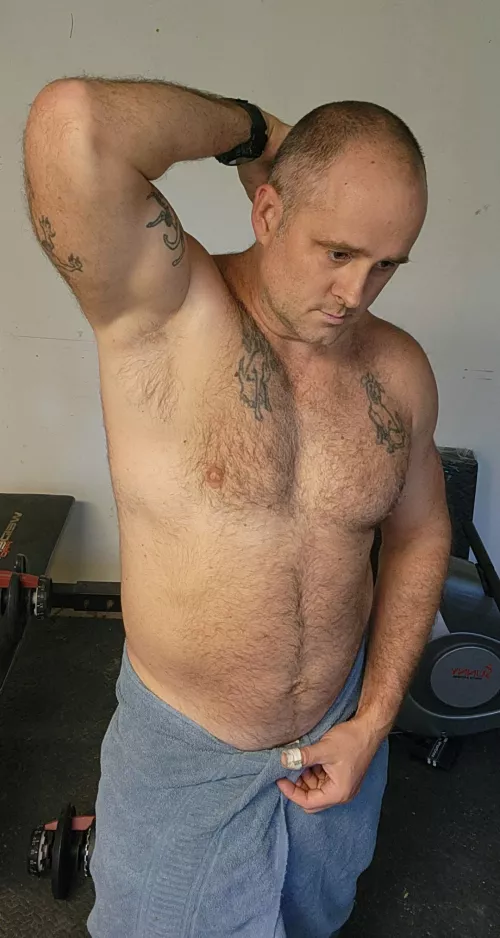 Post workout. Pre shower.