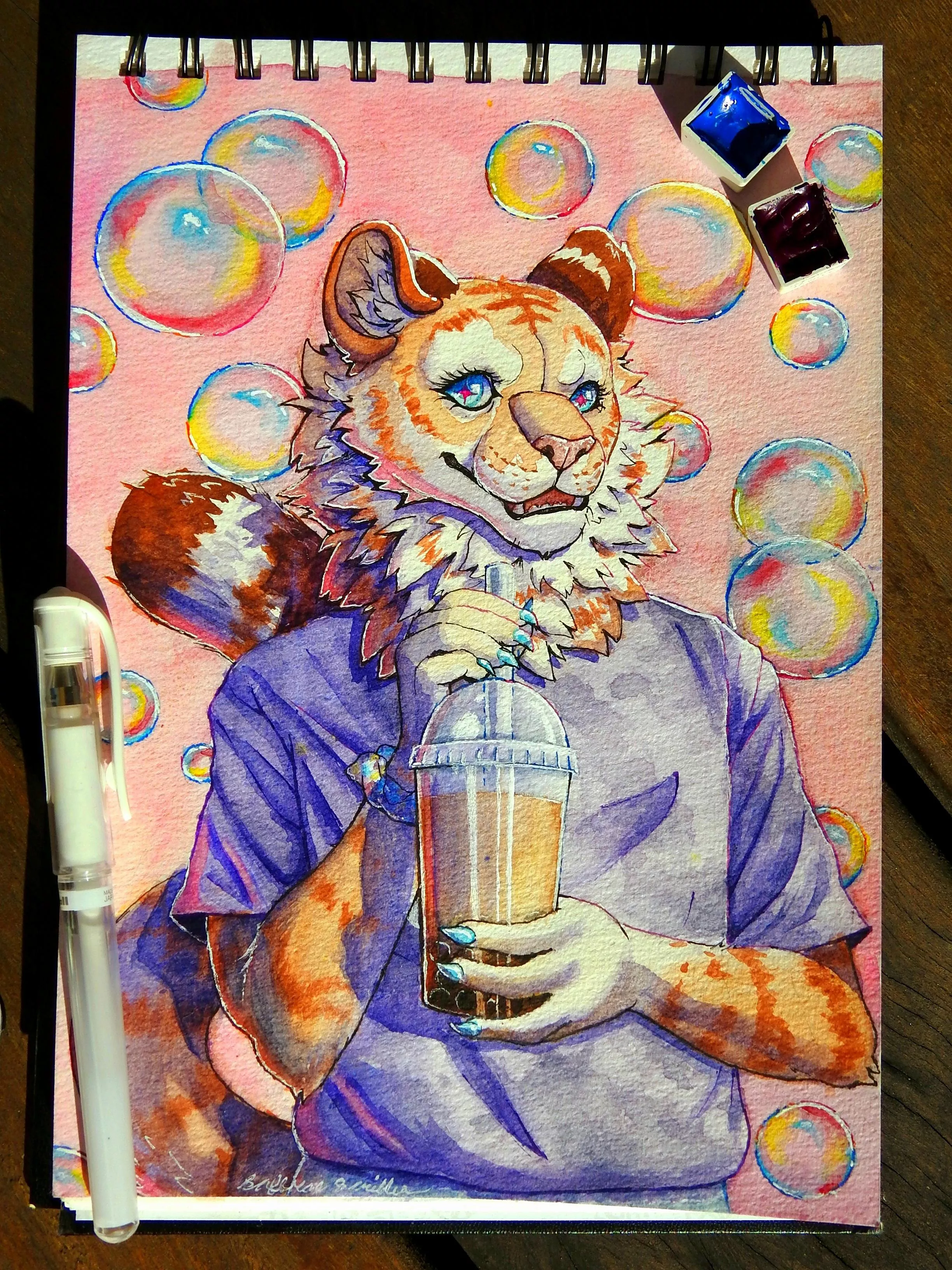 Recently picked up painting furries in watercolor