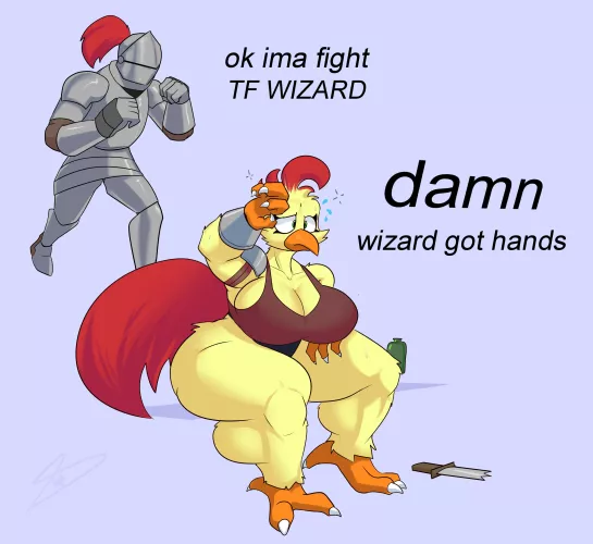 TF Wizard got hands. [M Knight - F Chicken] (@DreamerKnights)