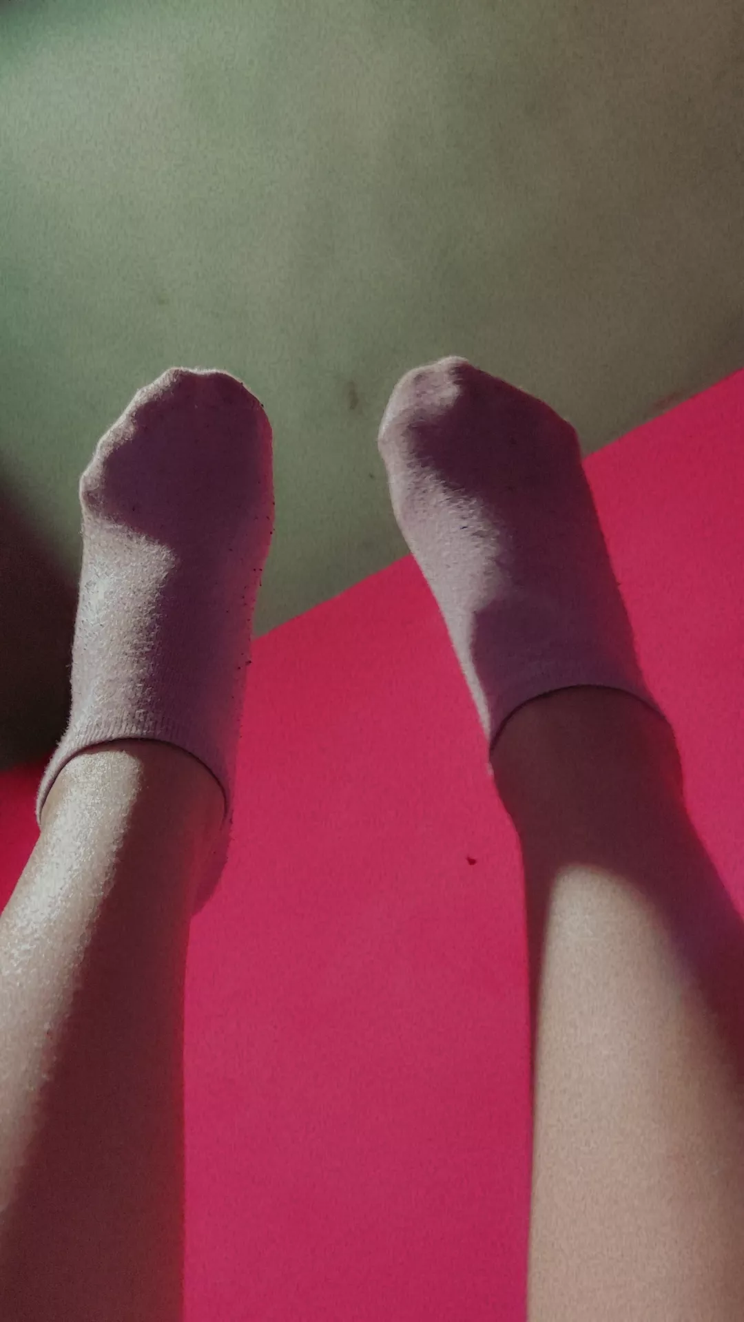 Well up with my pink stockings