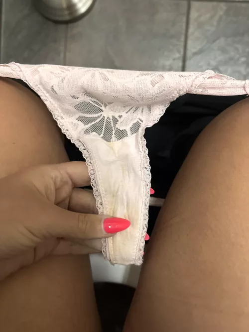 Work bathroom panty check! 48 hours wear on these!