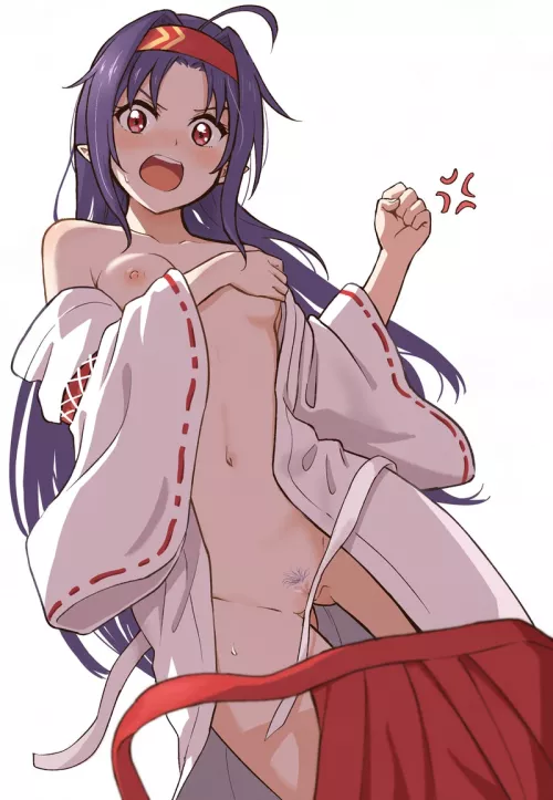 Yuuki (sao) embarassed.