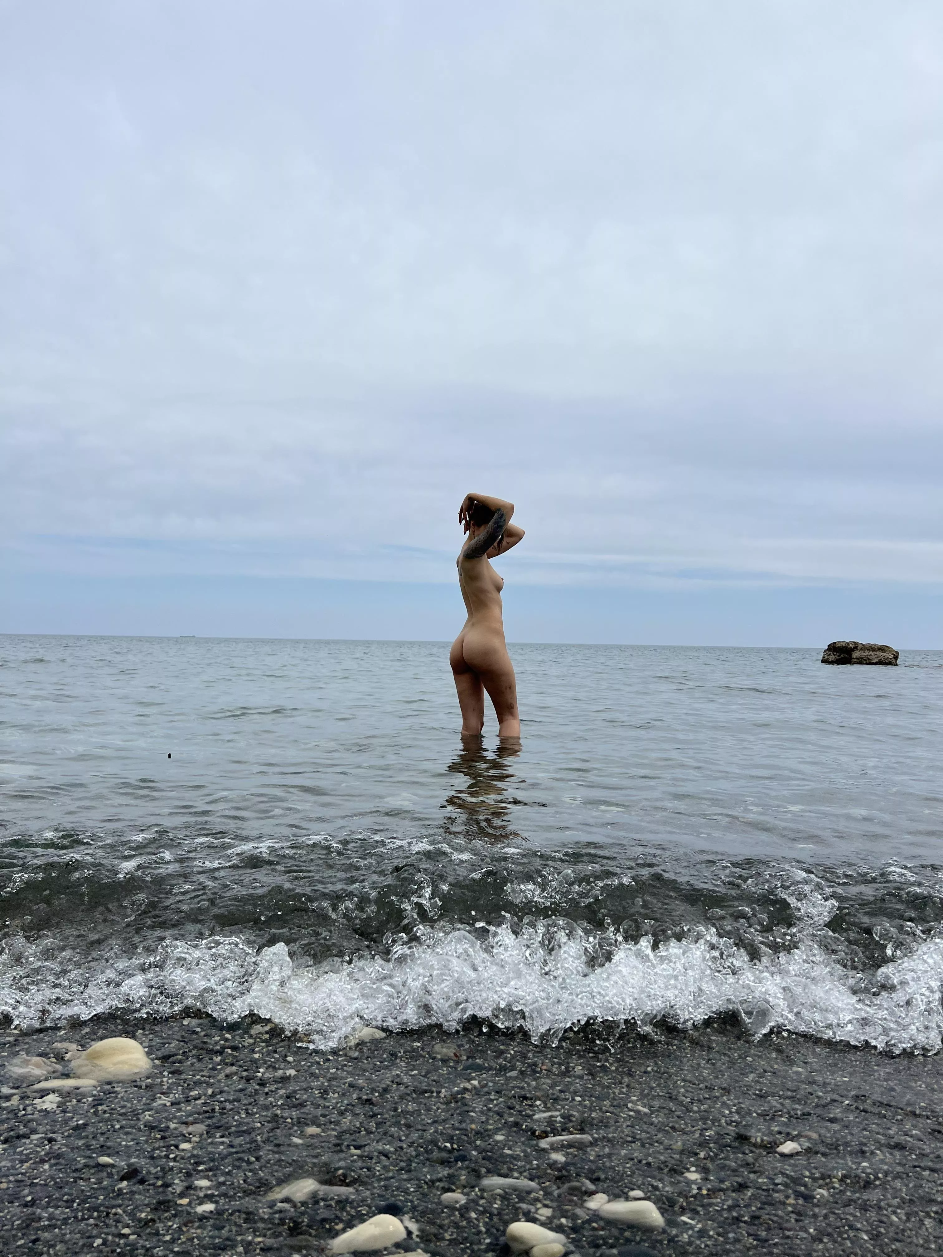 Another beautiful sunset at a beach that I made nudist again