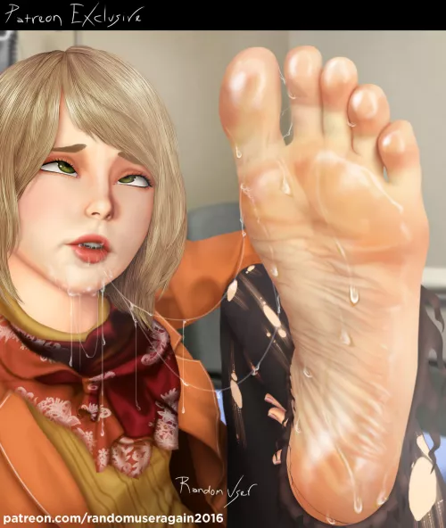 Ashley Graham Self Foot Worship (RandomUserAgain2016) [Resident Evil]