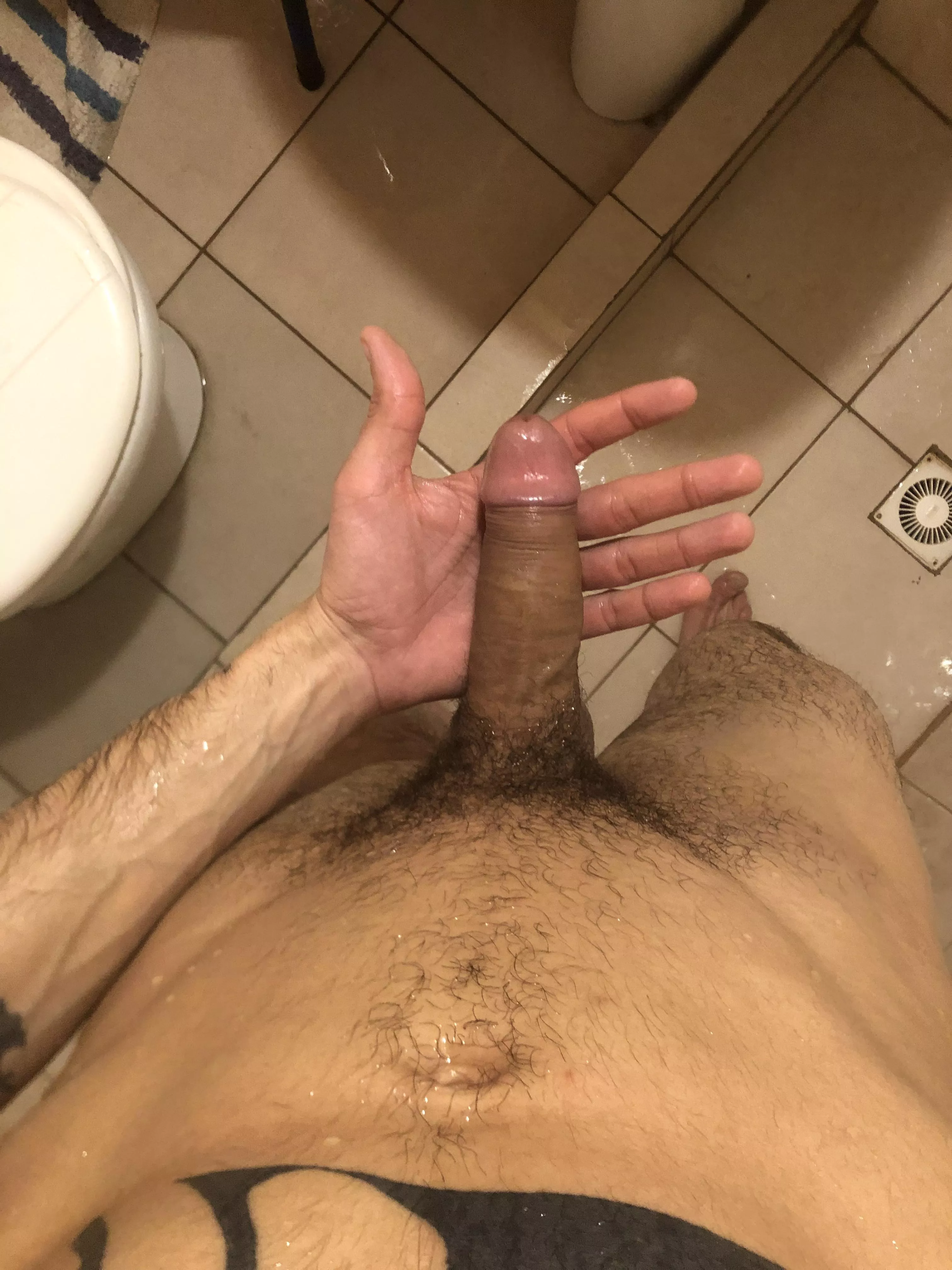 coming out of a shower