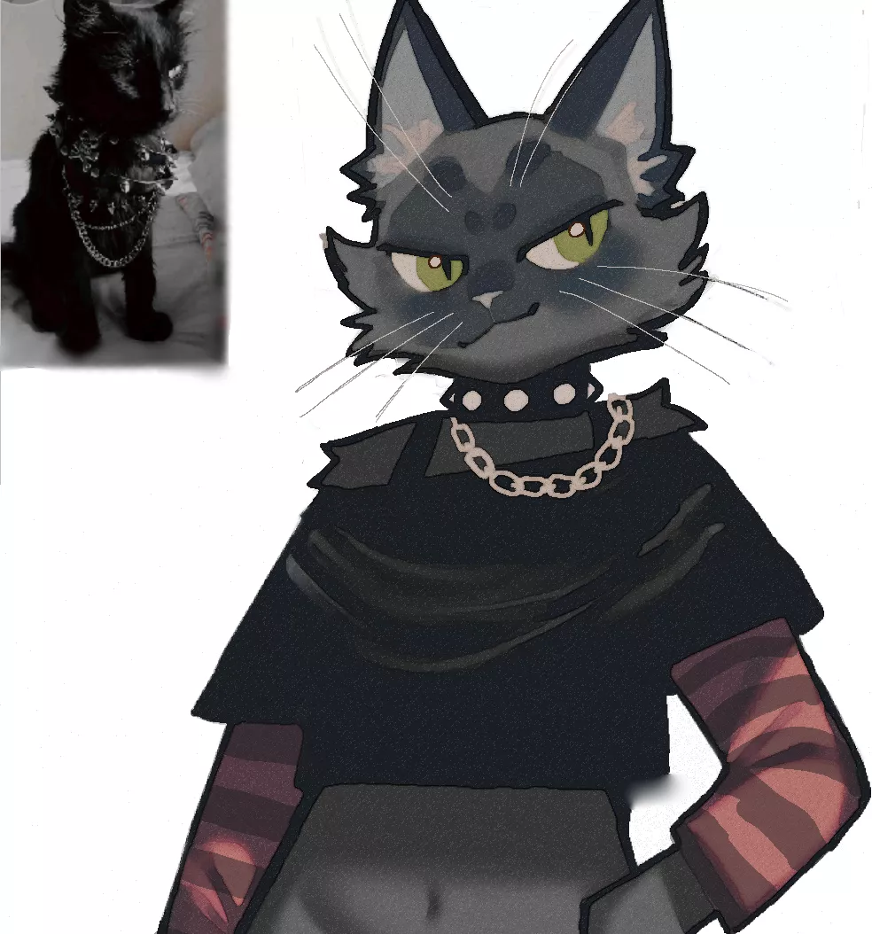 edgy cat(art by me)