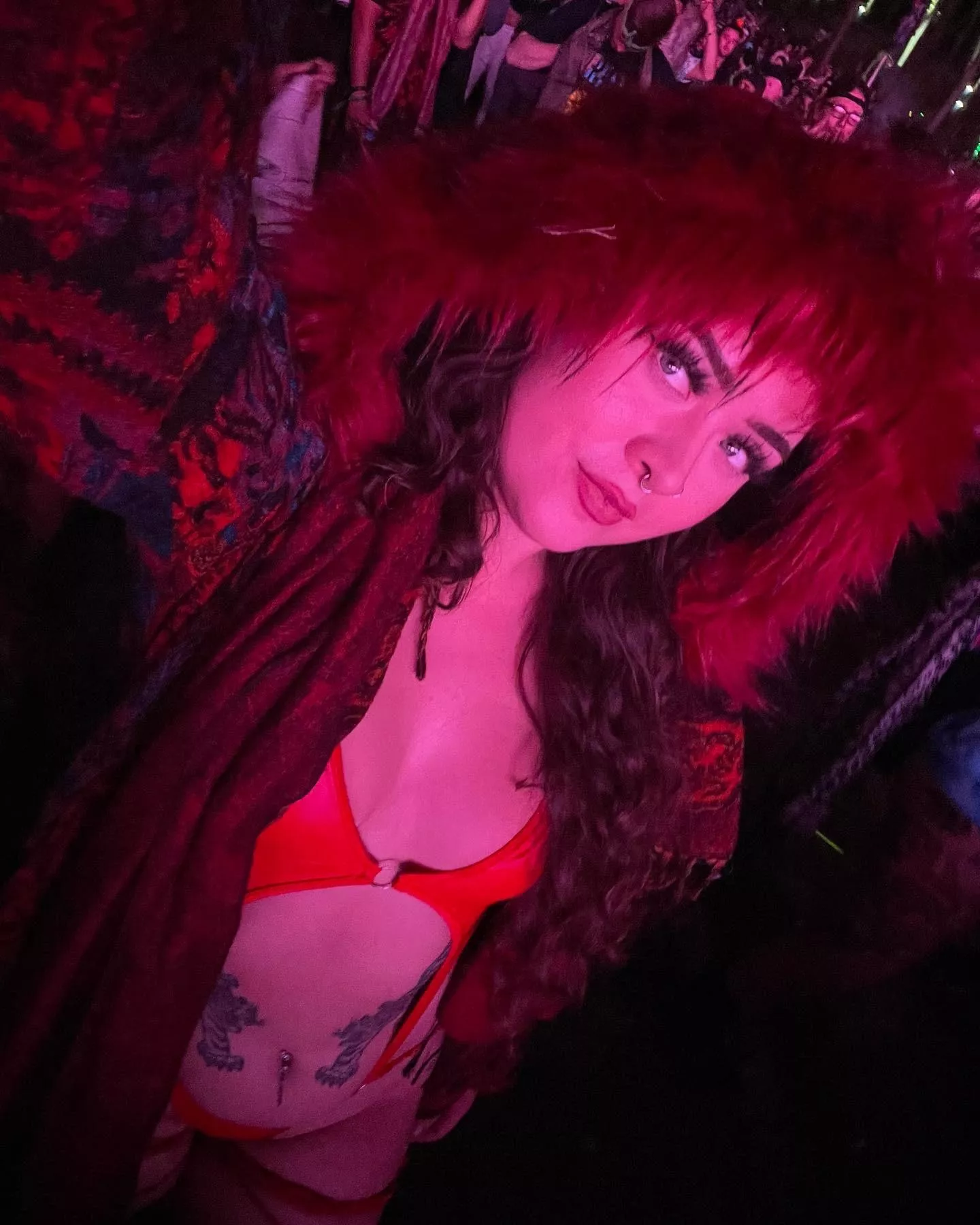 Even the nakey rave girls need to warm up sometimes