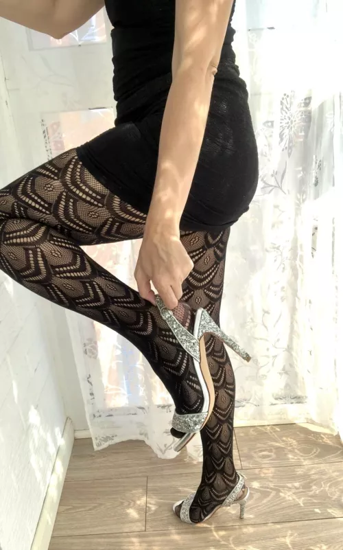 Feeling so sexy in my fishnets