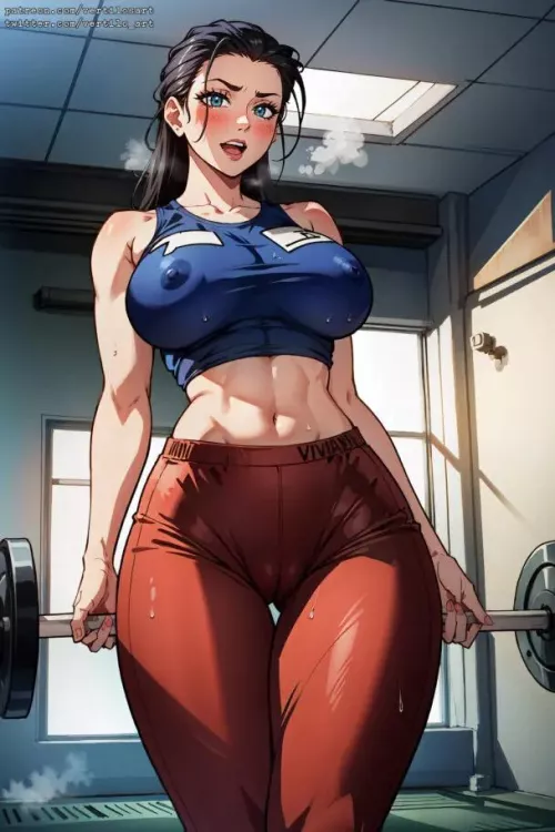 Nico Robin working out