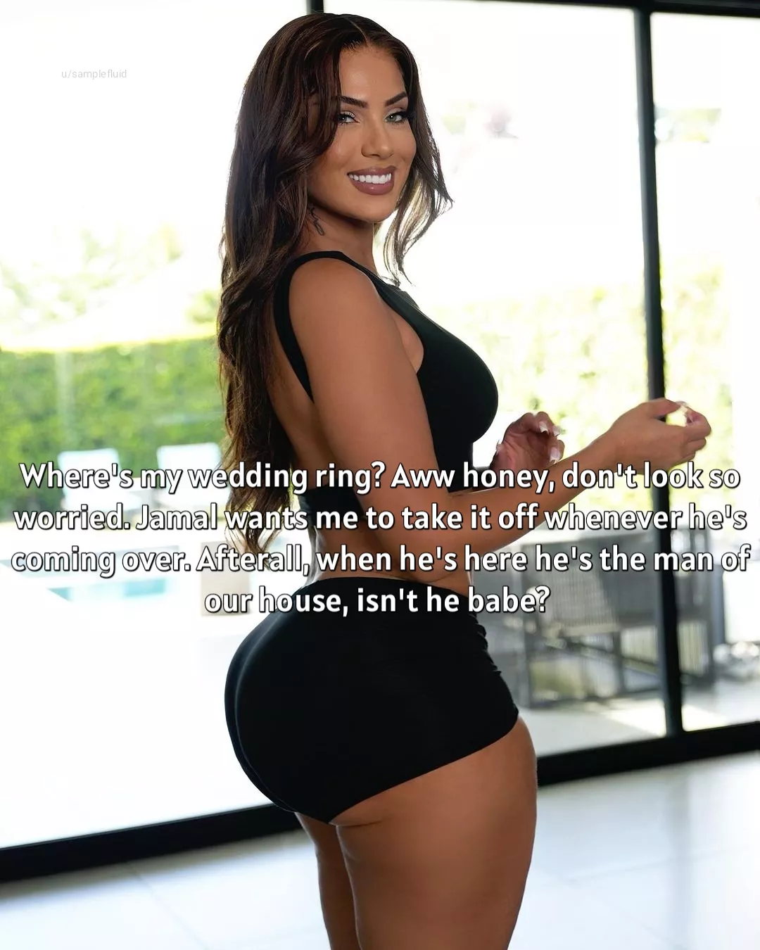 She's his woman not yours cucky.