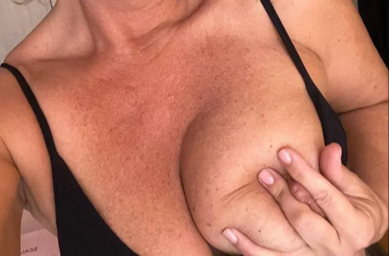 What's the first word that comes to mind when you see my boobs? nsfw