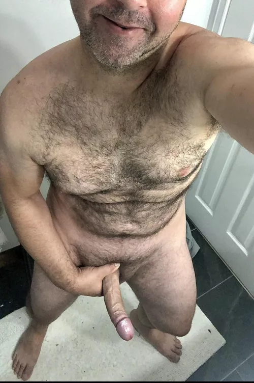 You may feel a little scratch with my face between your thighs, but you’ll definitely feel a stretch when I start to slip inside.