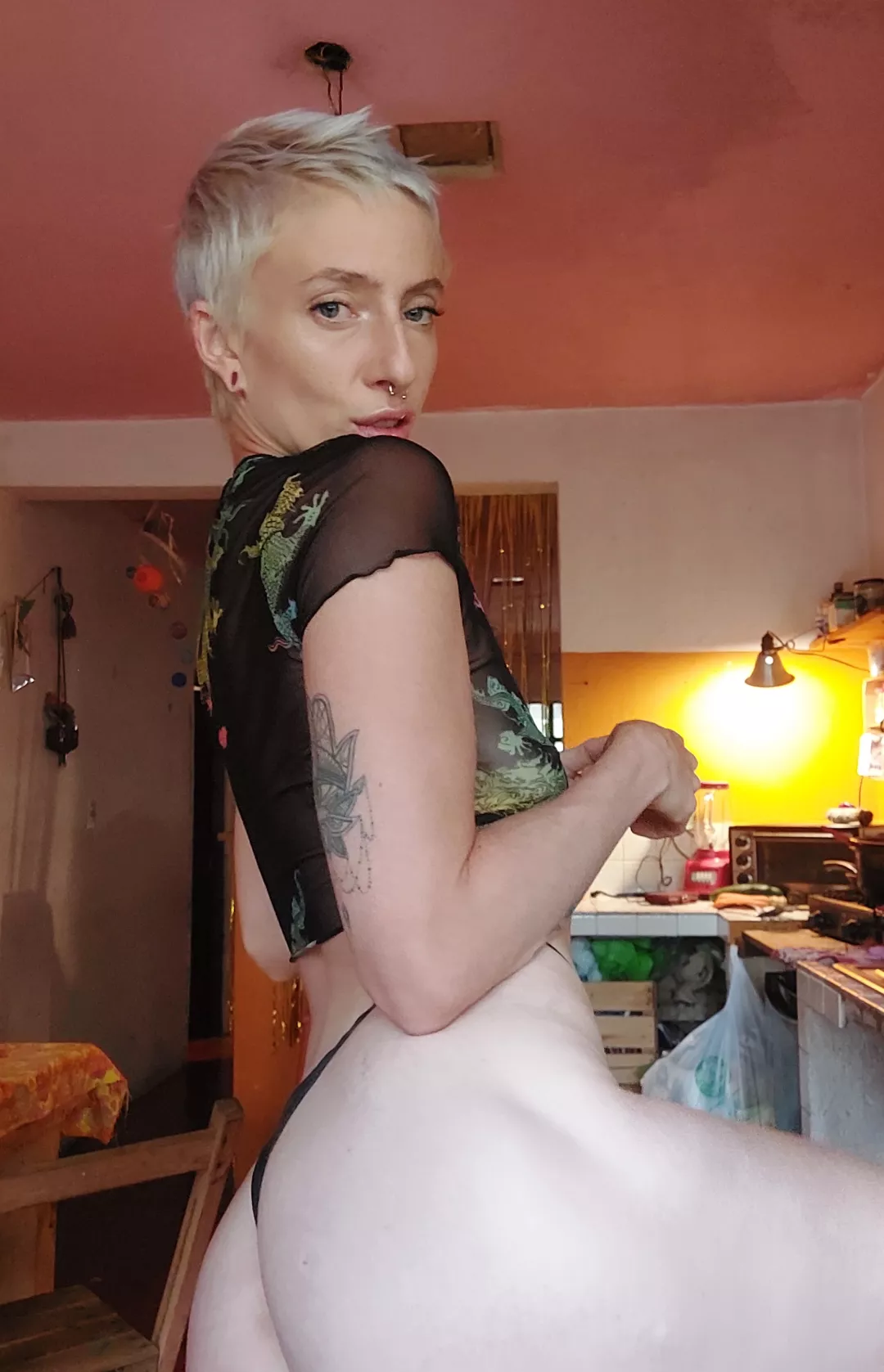 Are you bending me over in the kitchen, or am I bending YOU over?