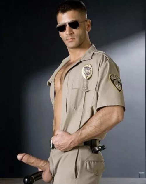 Bursting out of his uniform