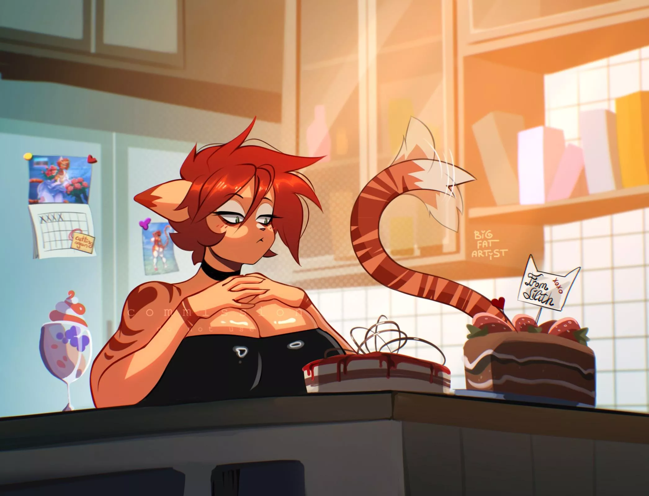 Cassie just went on a diet (art by me - BigFatArtist)