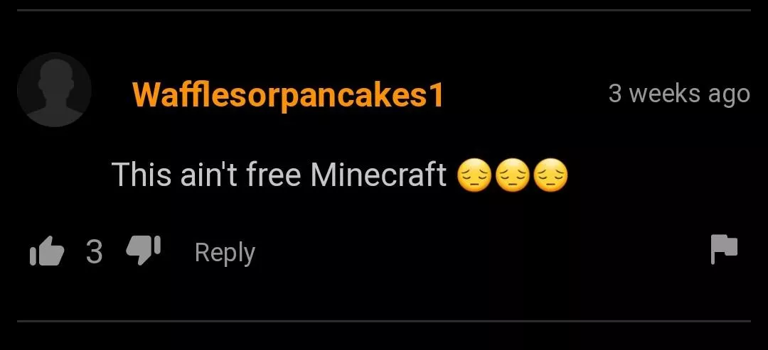 Free minecraft😔😔😔