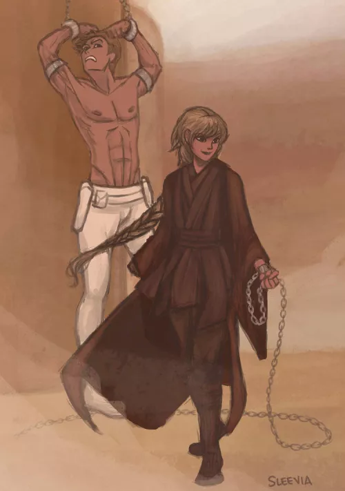 GB Padme and Anakin on arena (Sleevia)