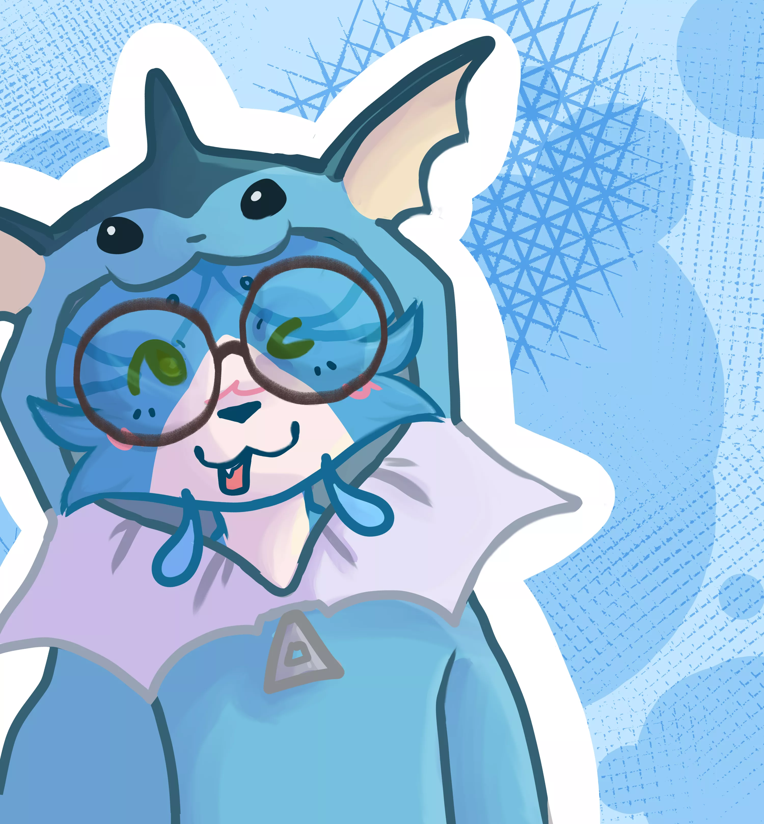 My sona in a Vaporeon onesie! [OC]