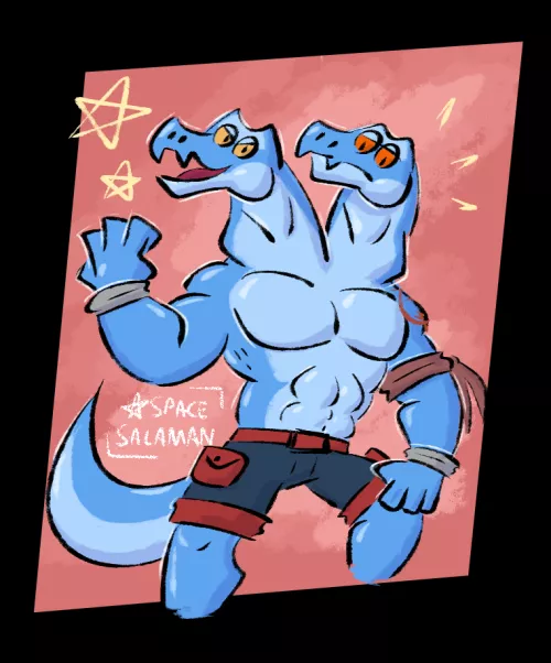 Twin Lizards! 🦎🦎 Aren & Cheet, nice character(s?) by @/MaximumR3x