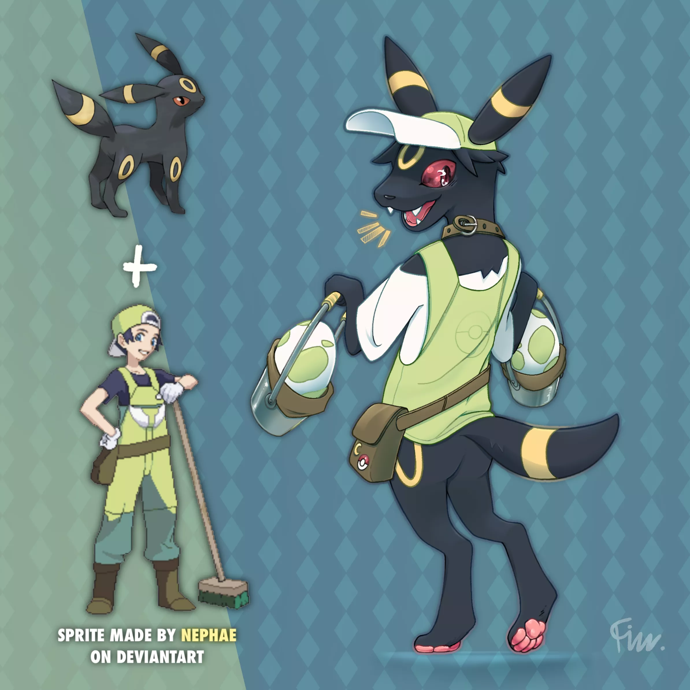 Umbreon + Pokemon Trainer fusion