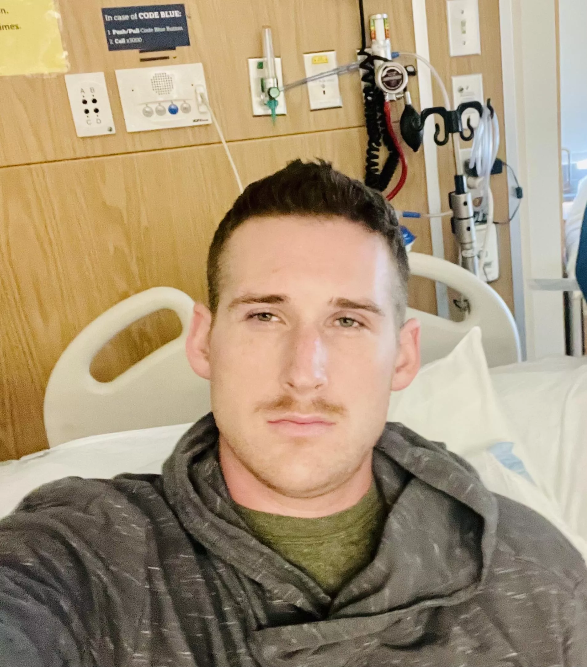 Was supposed to be out of the hospital today.