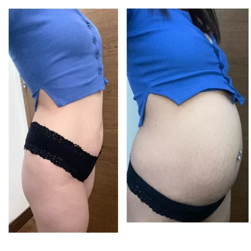 Before and After Pizza Stuffing