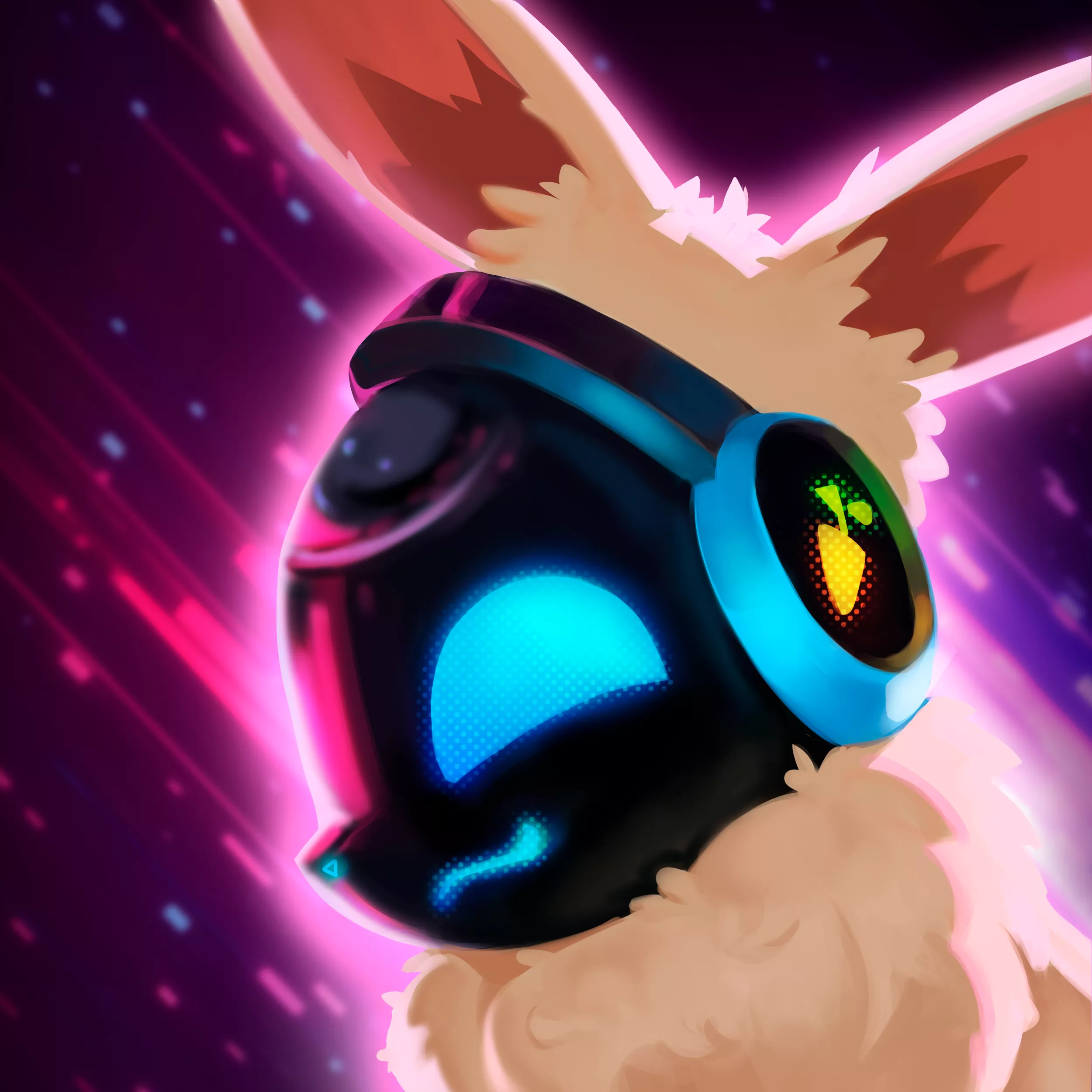 I made this protogen icon I'm trying this new style!! Was it good? Would you be interested in having an icon of your character in my style? send me a dm