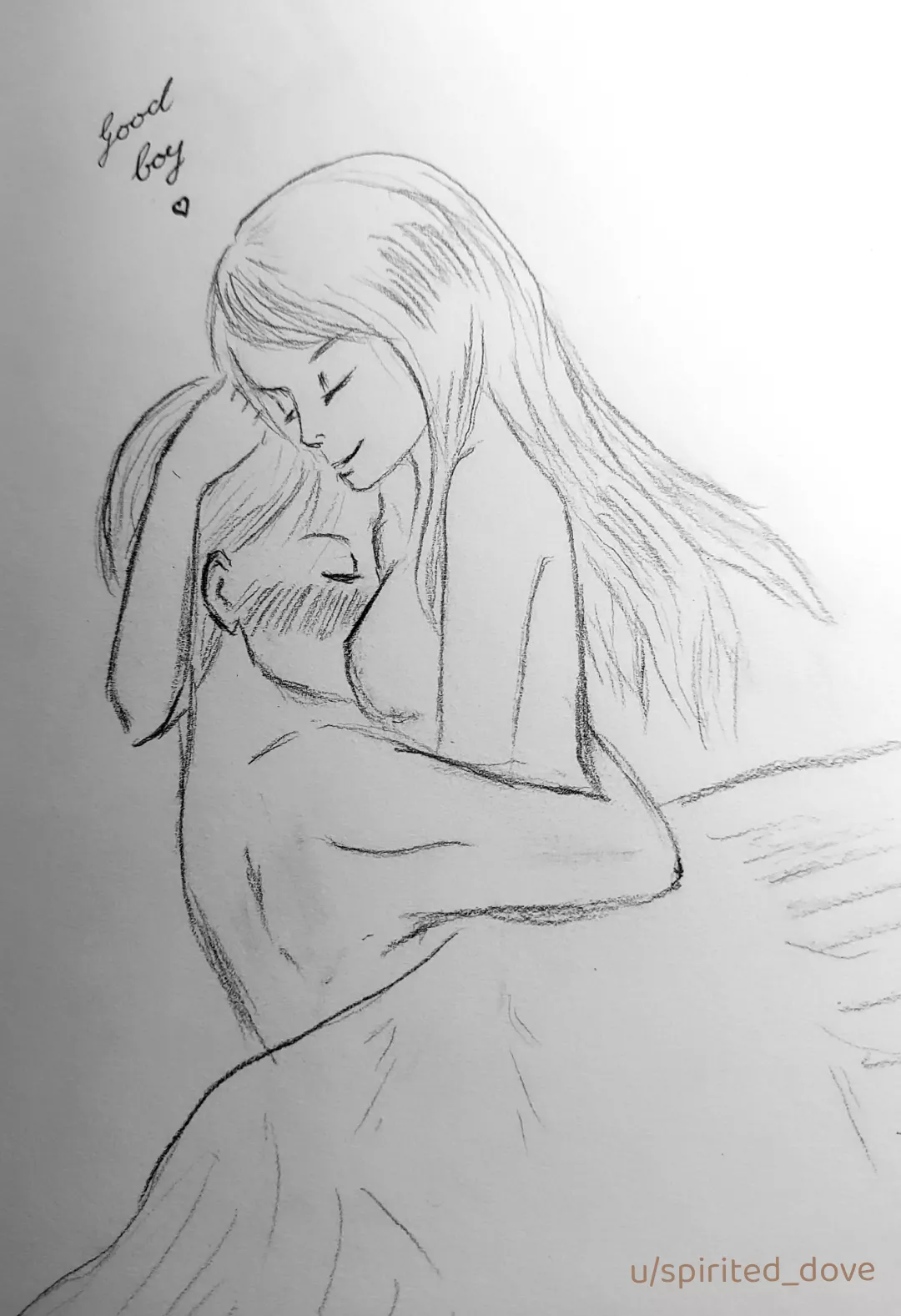 In her embrace (just a very quick little sketch)
