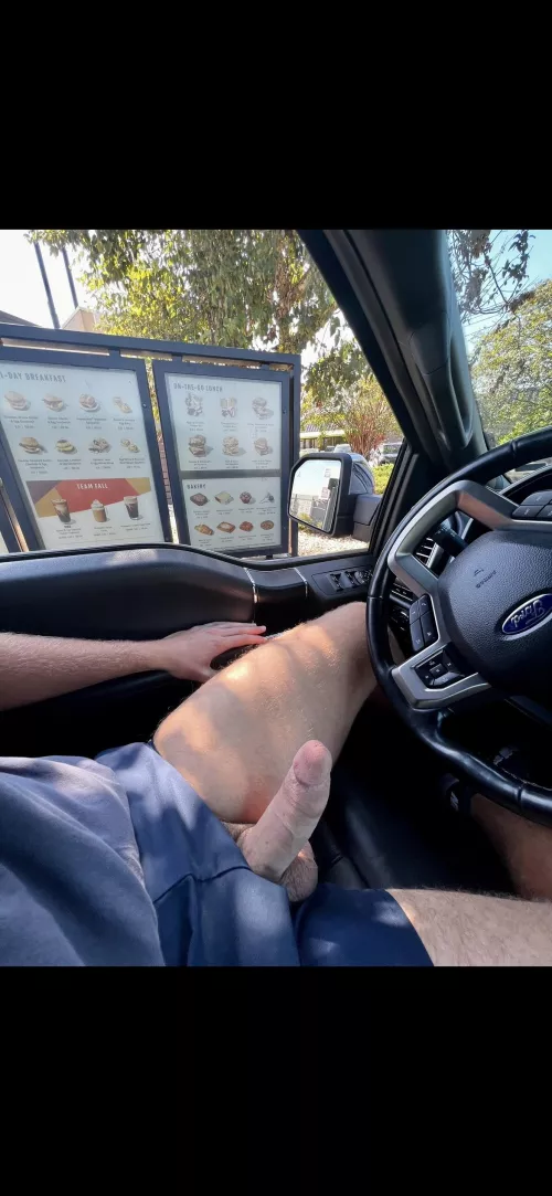 Just exposing myself through the drive through line