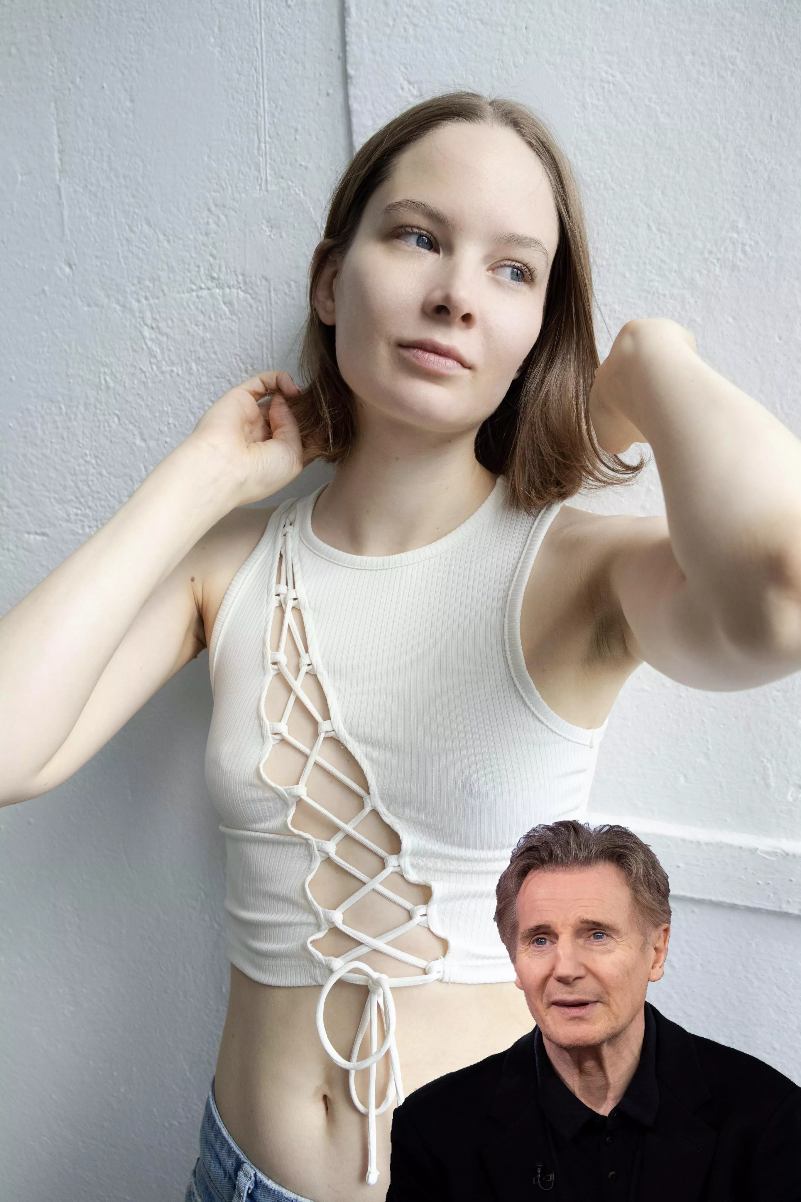 Me and Liam are trying to think what kind of bra can be worn under this top