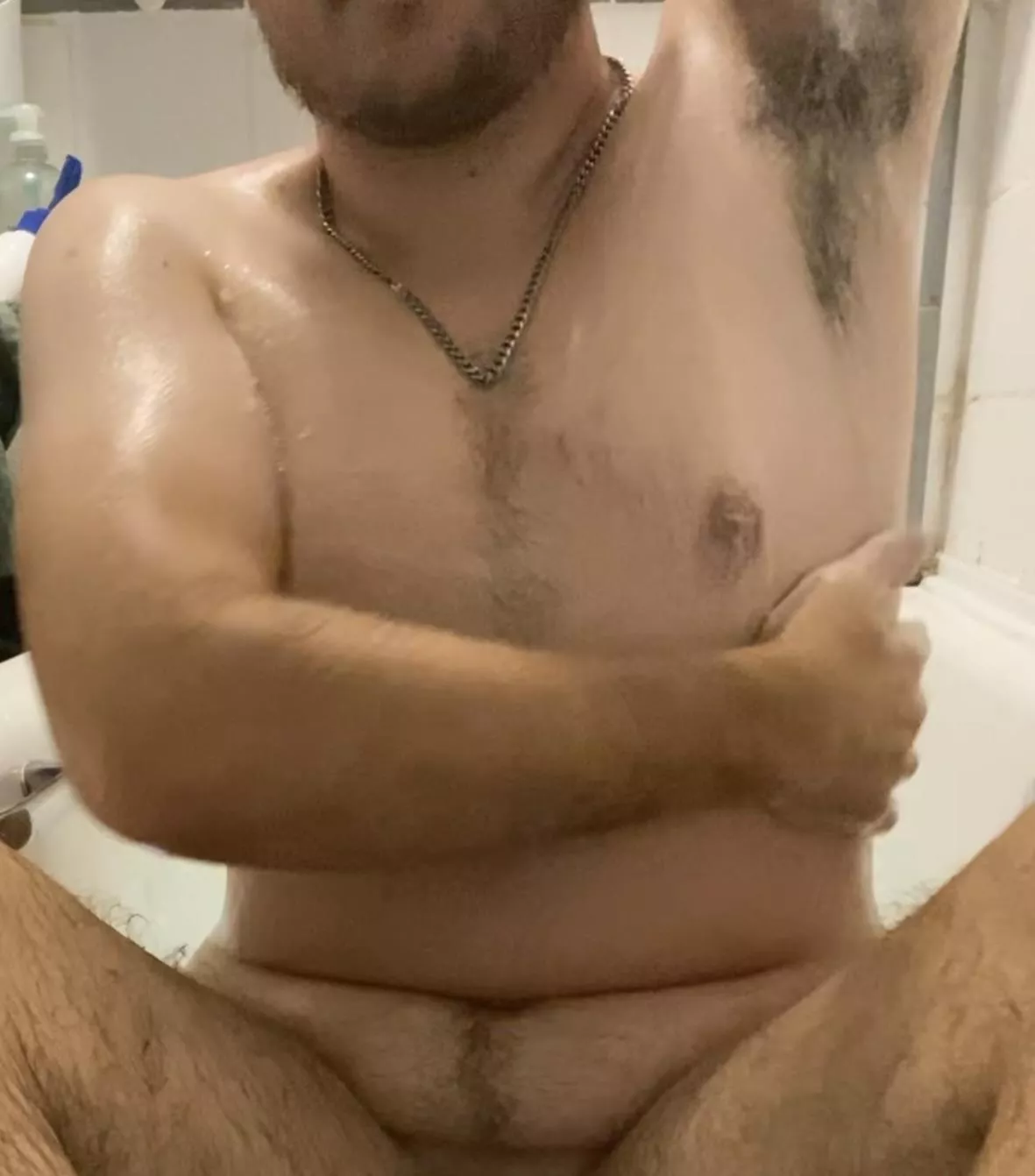 Washing my sweaty pits