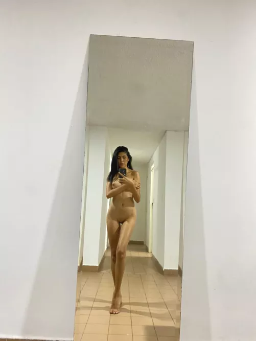 Why cum on my petite belly when you can give me a creampie?