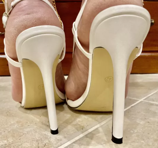 Beautiful white heels all day