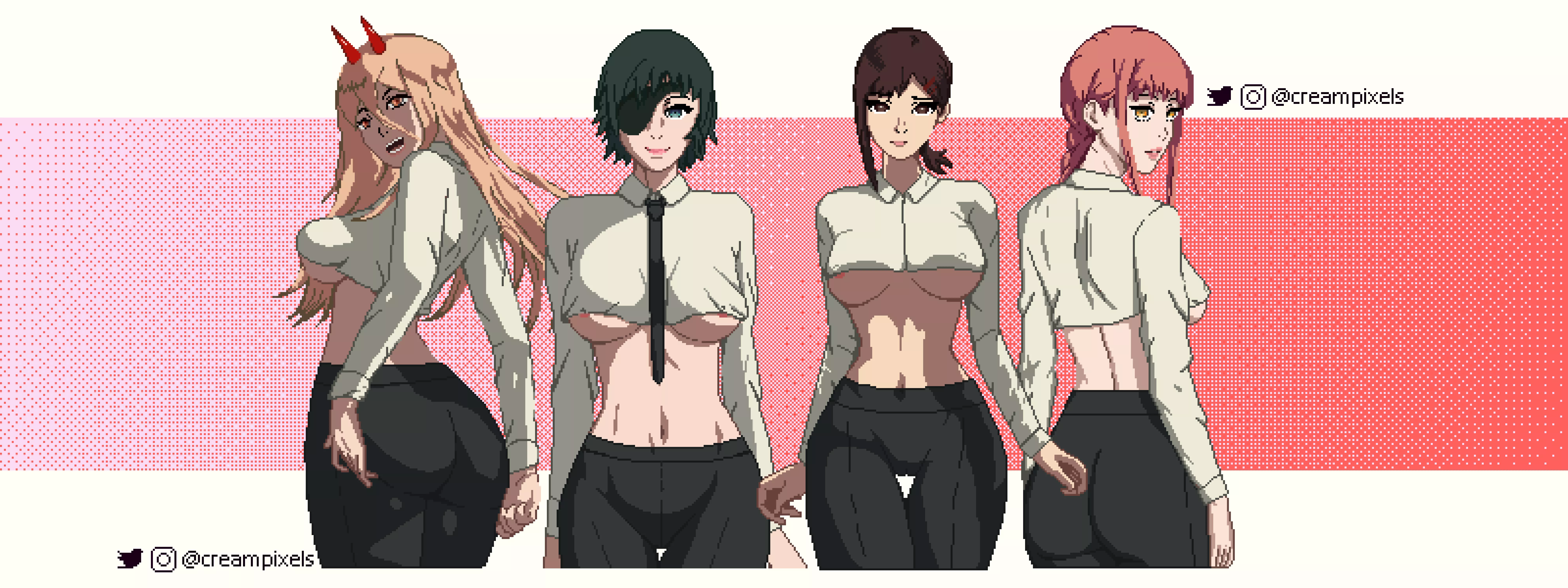 Chainsawman girls in hot pixels. Who y'all got?