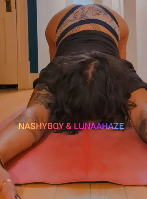 Doing a yoga challenge for October. Hype me up 😂😭