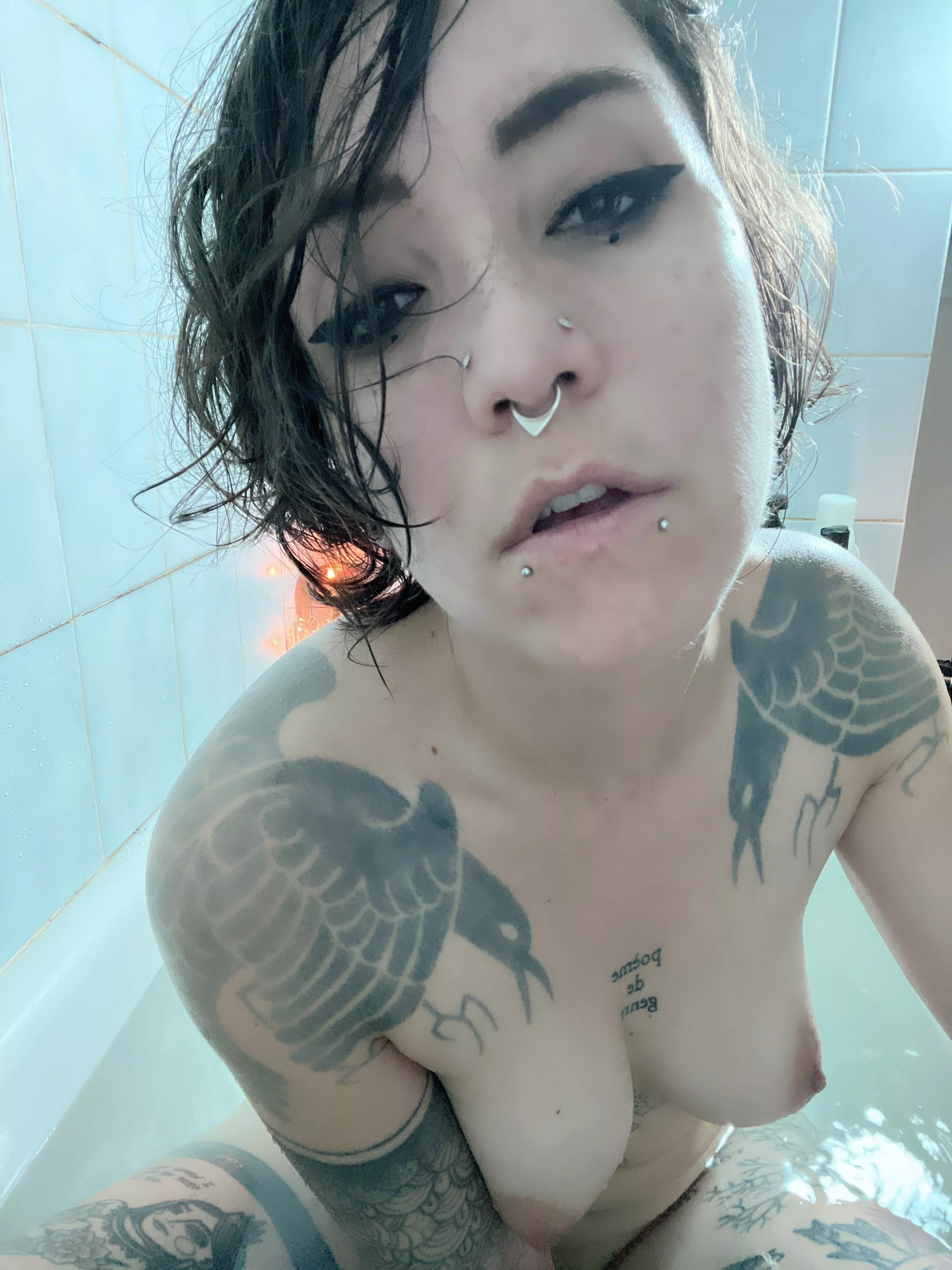 from the bath