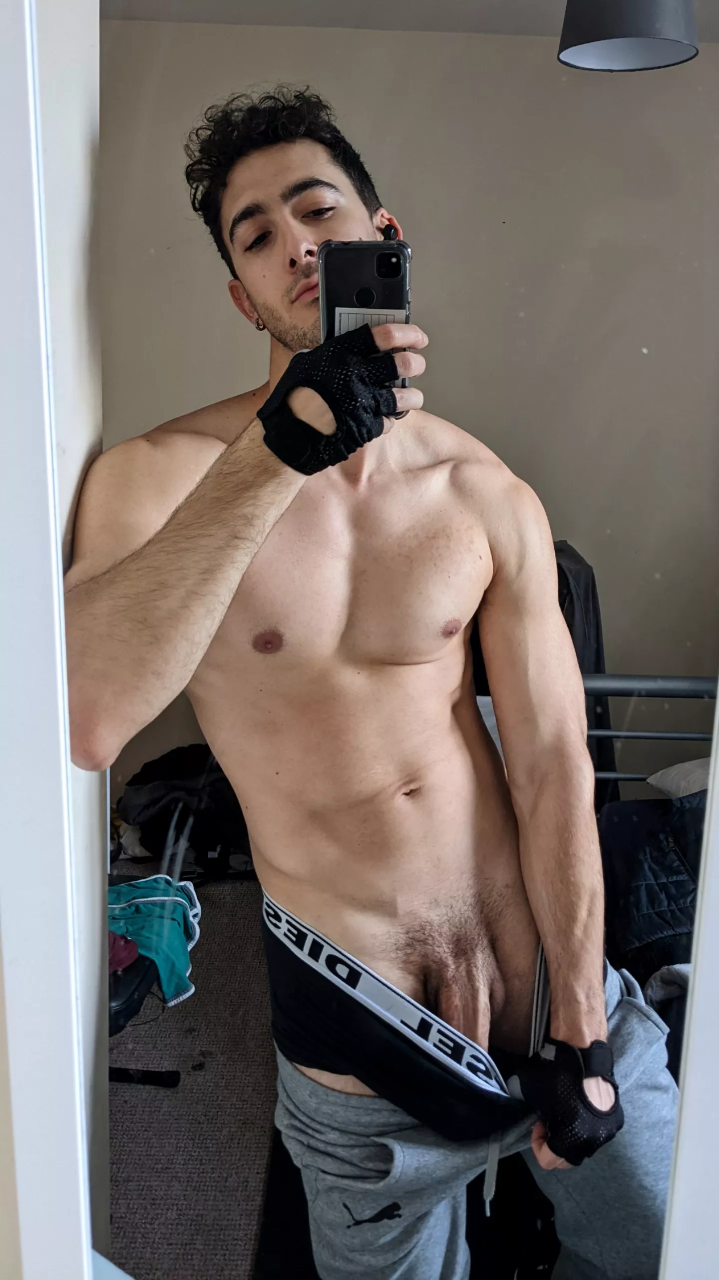 Gym was so tiring, would you help me undress?